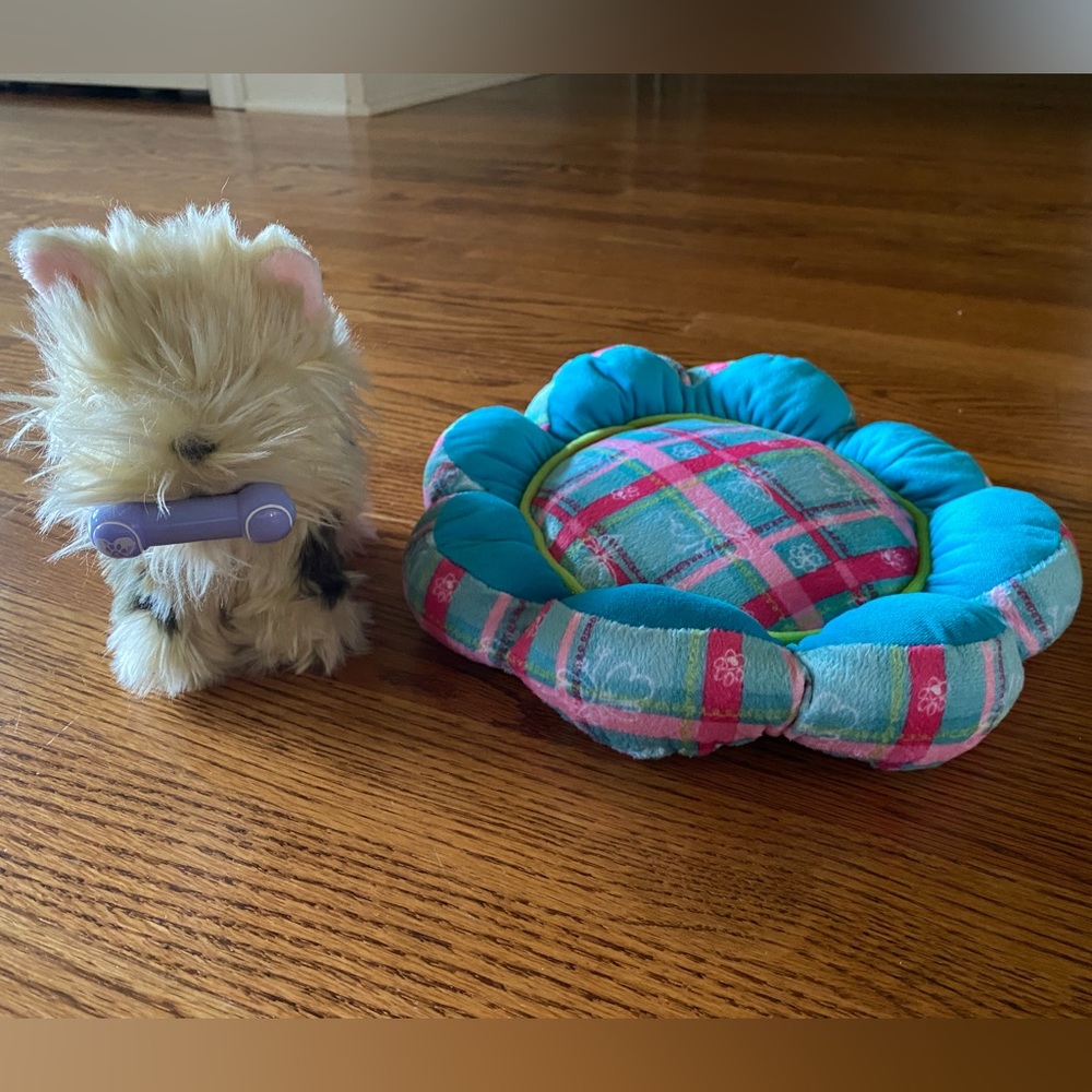 Like New American Girl dog, bone, and dog bed